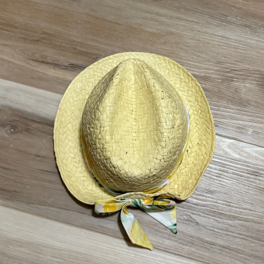 Janie and Jack pineapple straw hat